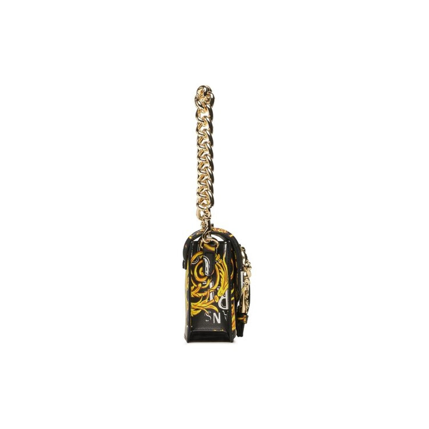 Versace Jeans Couture Baroque Buckle Shoulder Bag - Gold & Black