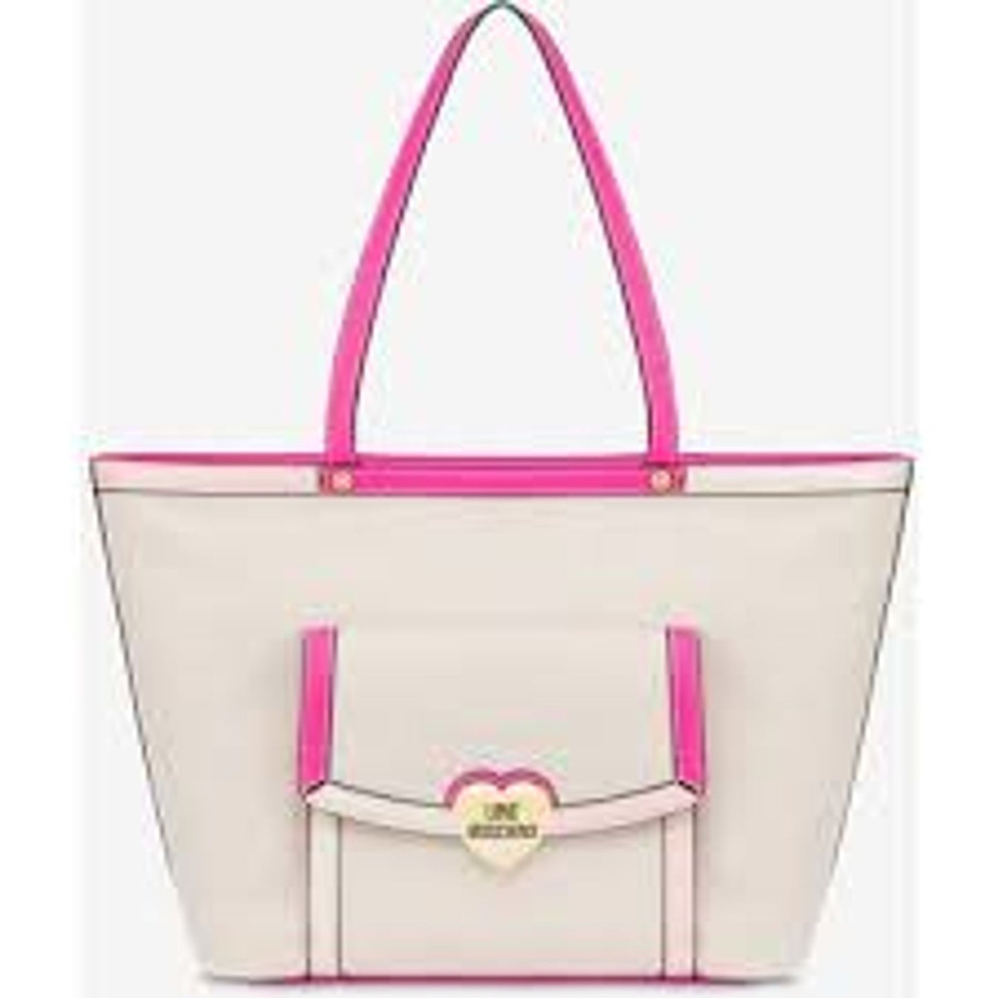 حقيبة كتف Love Moschino بجيب أمامي على شكل قلب وتفاصيل بارزة