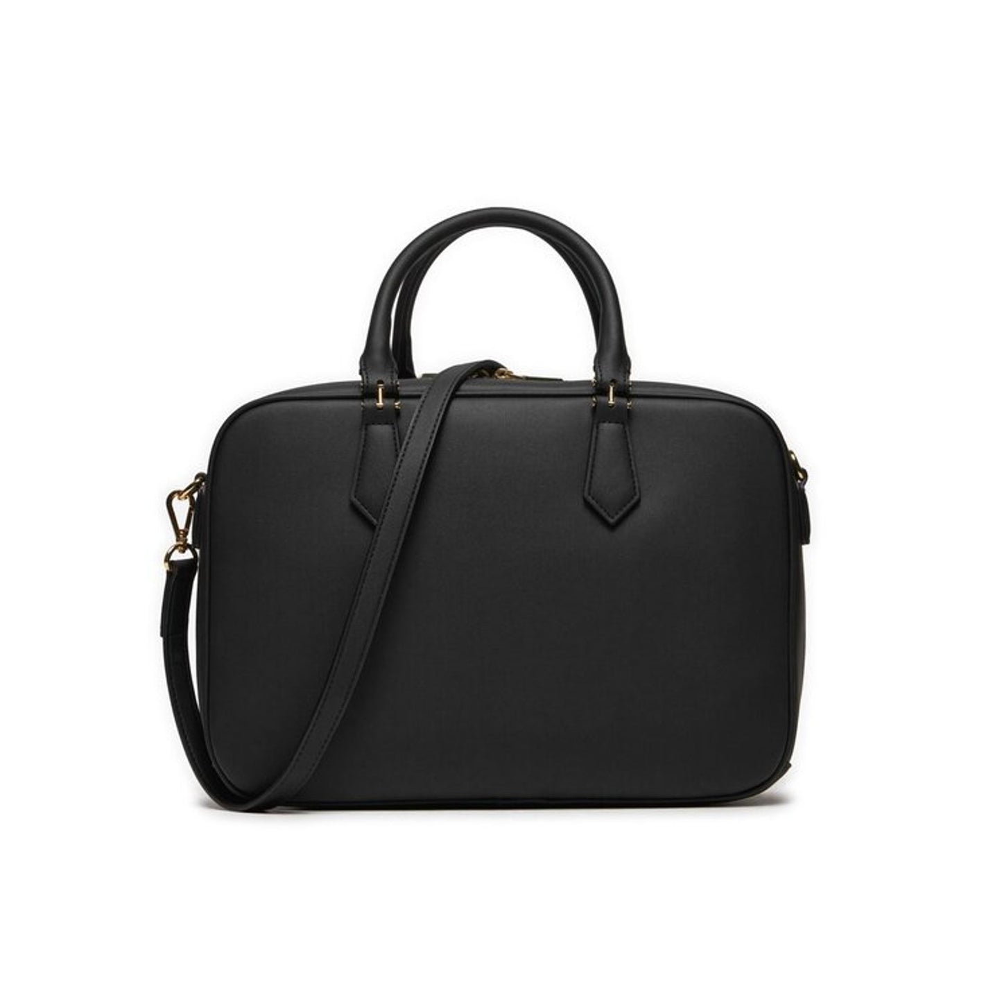 حقيبة يد Love Moschino بشعار M الذهبي – أسود