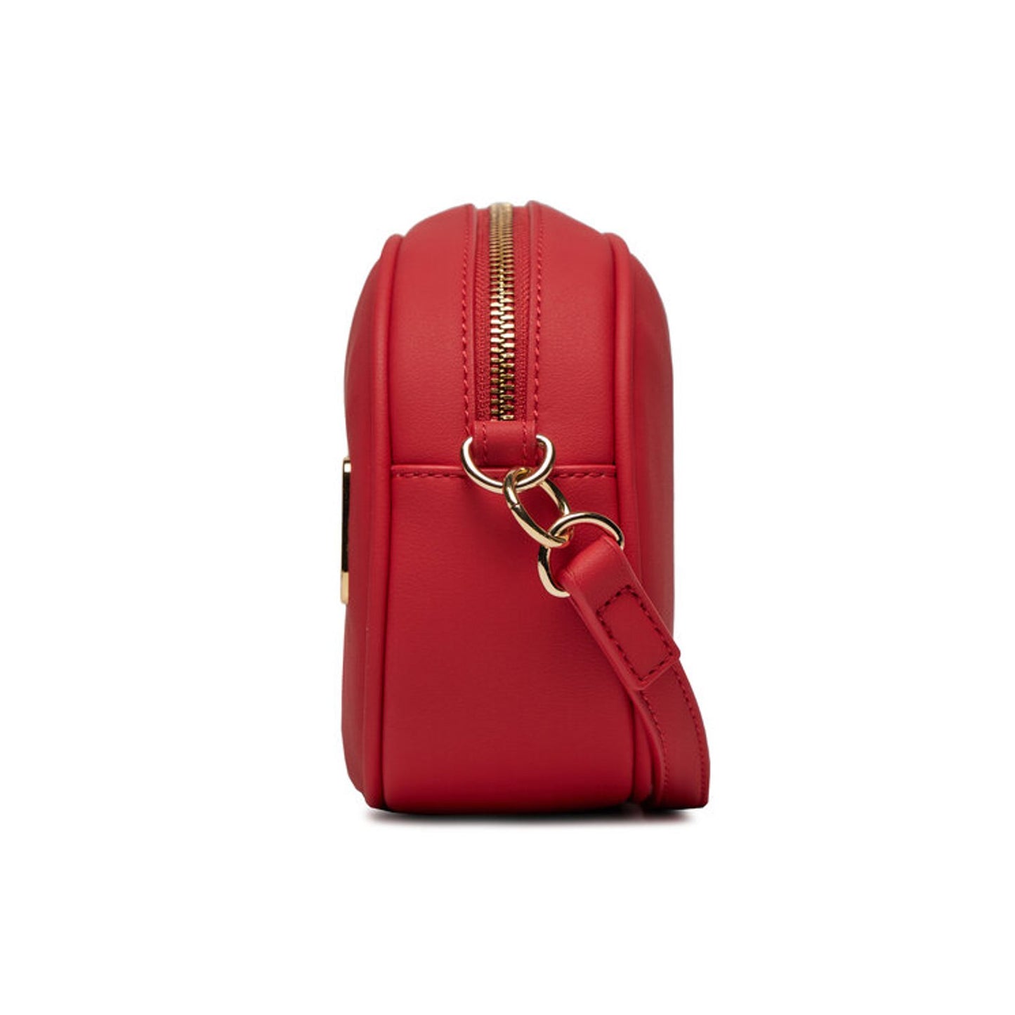 Love Moschino Bold Lettering Oval Shoulder Bag – Red
