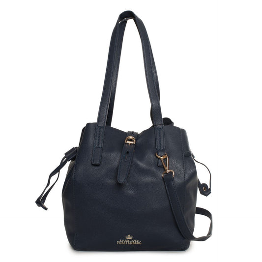 Egon Von Furstenberg MASRSHA Dual Handle Shoulder Bag – Navy