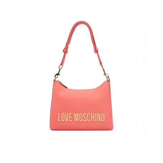 Love Moschino Signature Zip Shoulder Bag - Coral Pink