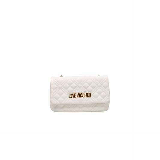 Love Moschino Diamond Quilt Crossbody – White Elegance
