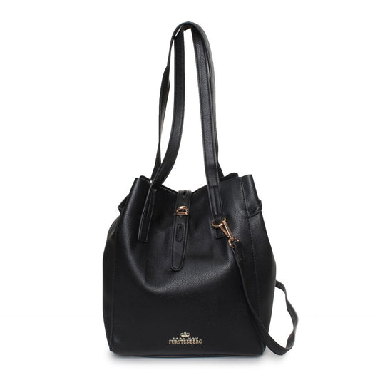 Egon Von Furstenberg MASRSHA Dual Handle Shoulder Bag – Black