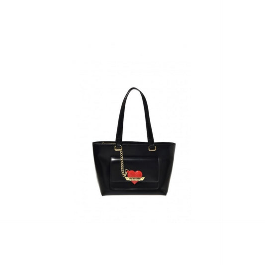 Love Moschino Heart Emblem Shoulder Bag – Black
