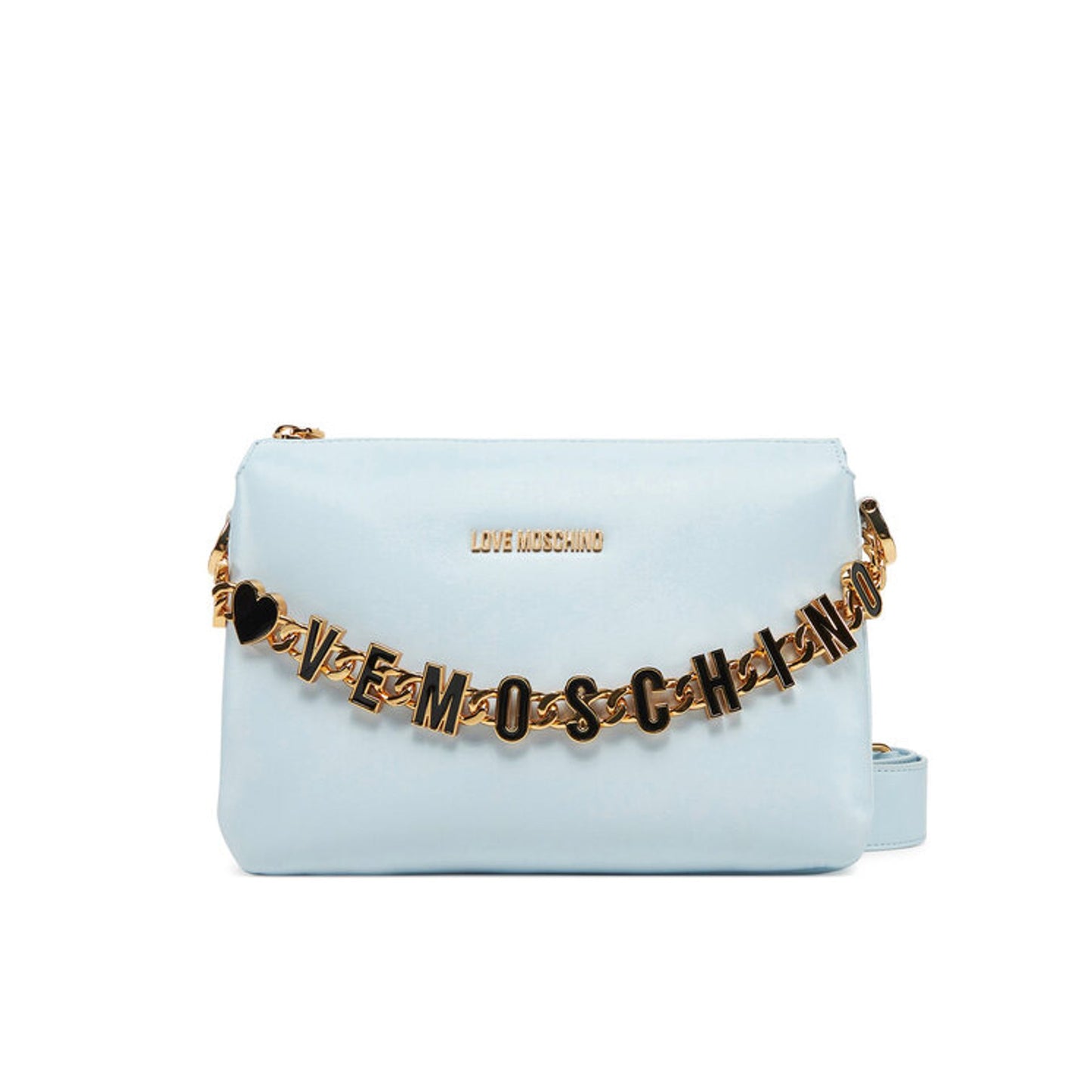 Love Moschino Chain Letter Shoulder Bag – Light Blue