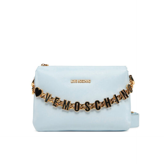 Love Moschino Chain Letter Shoulder Bag – Light Blue