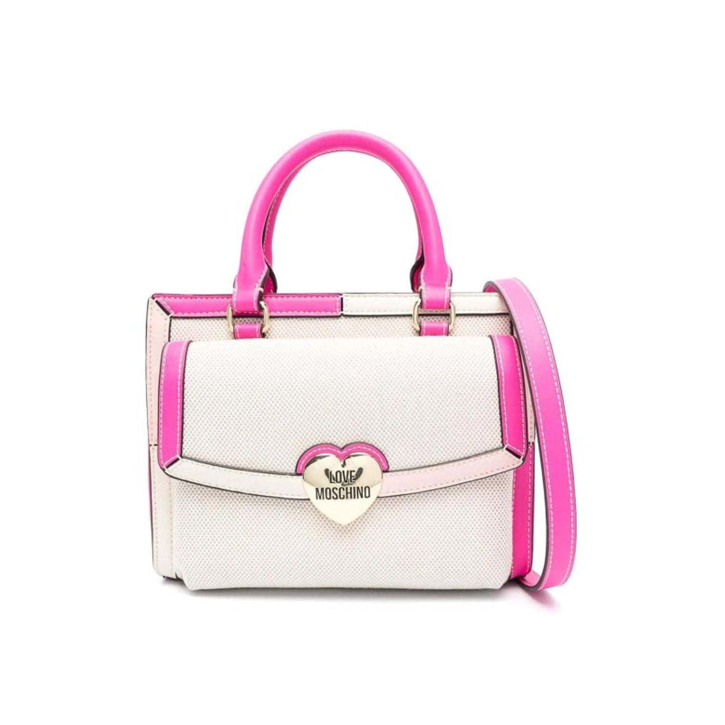 حقيبة يد Love Moschino بتصميم ألوان متداخل وزينة قلب