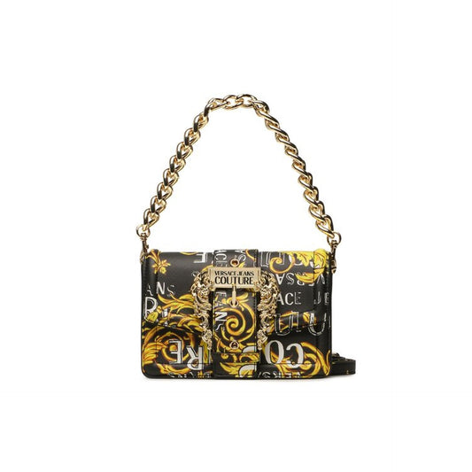 Versace Jeans Couture Baroque Buckle Shoulder Bag - Gold & Black