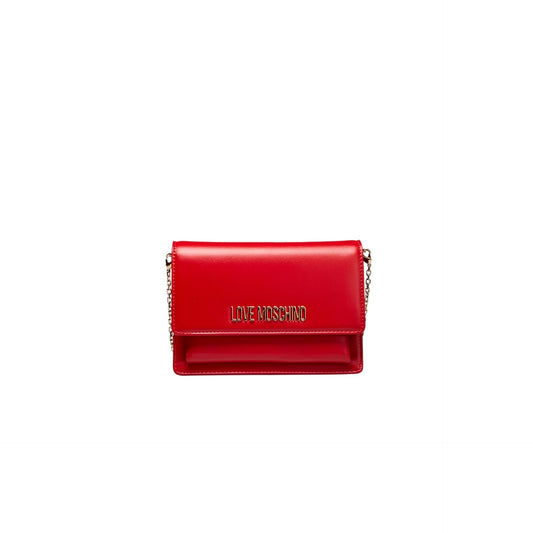 Love Moschino Glossy Red Chain Crossbody