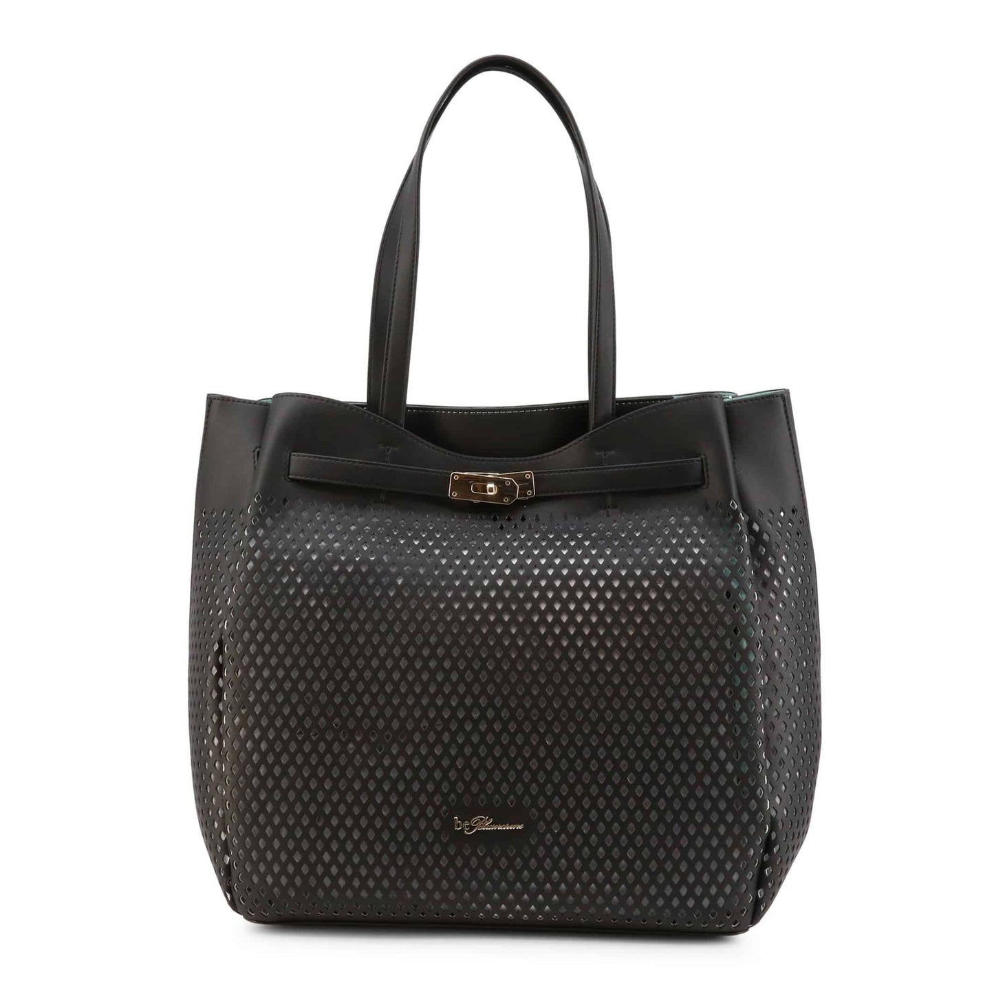 Blumarine Diamond-Texture Tote - Black